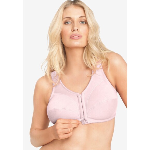 Comfort Choice Pale Pink Wireless Front Closure Bra Size 48B - Picture 3 of 6
